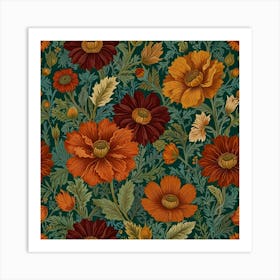 Floral Pattern Flower Art Print