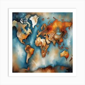 World Map 36 Art Print