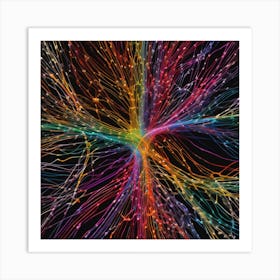 Colorful Network Art Print