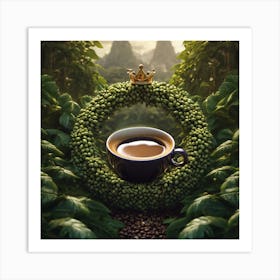 Coffee Cup In The Forest Art Print