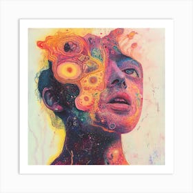 Psychedelic Woman Art Print