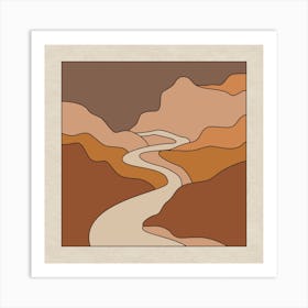 Mountain Road Square Art Print