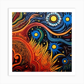 Psychedelic Sun Art Print