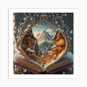 Magical Cities Seen Through Intricate Book Nook 2 Art Print