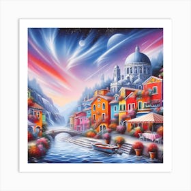 Venice At Night Art Print