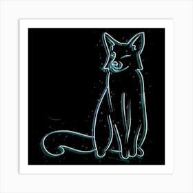 Foxxy blue Art Print