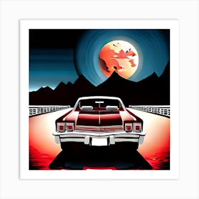 Moonlight Road Art Print