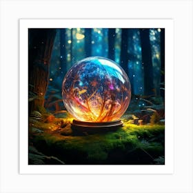 Firefly Glowing Magic Ball In A Mystical Fairytale World 82551 (2) Art Print