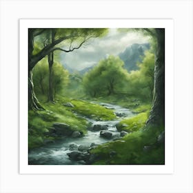 Beautiful Green Nature Art Print