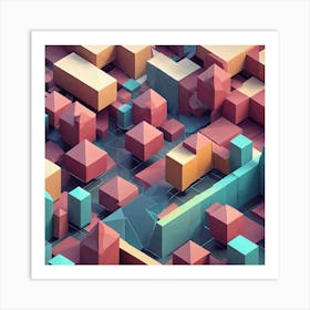 3d City 1 Art Print