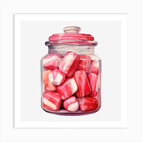 Candy In A Glass Jar Art Print