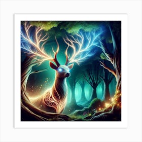 Deer In The Forest Art Print