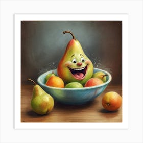 Pear In A Bowl 5 Art Print