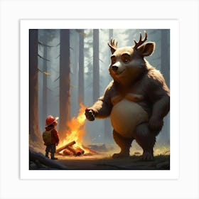 Bear In The Woods 5 Art Print