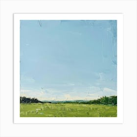 Field With Blue Sky Art Print