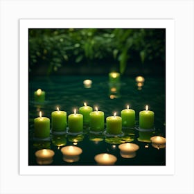 Candlelit Water  Art Print