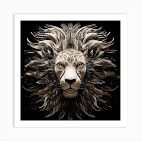 Lion Head Art Print