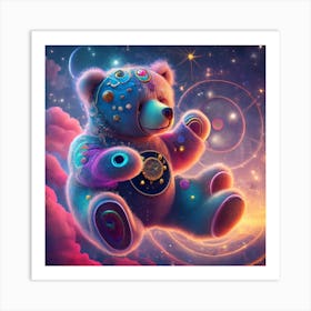 Teddy Bear In Space 10 Art Print