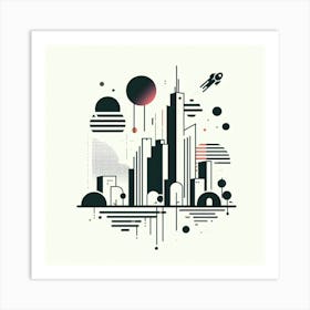 Abstract Cityscape 2 Art Print