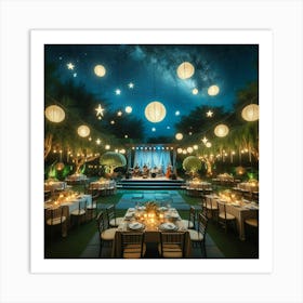 Starry Night Wedding Reception 1 Art Print