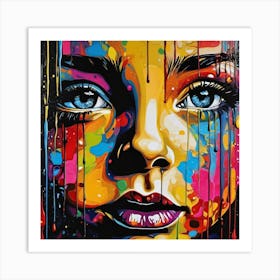 Neon Girl Art Print