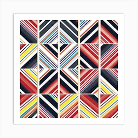 Zigzag Abstract Pattern Art Print