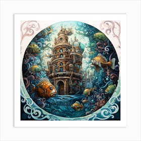 Underwater Castle Art Print