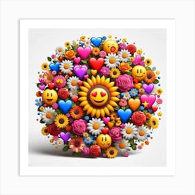 Emojis Group Art Print