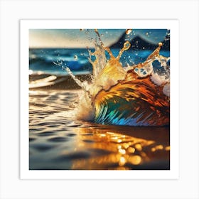 Splashing Water Art Print