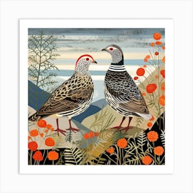 Bird In Nature Partridge 2 Art Print