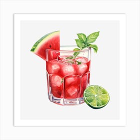 Watermelon Cocktail 9 Art Print