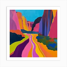 Colourful Abstract Zion National Park 1 Art Print