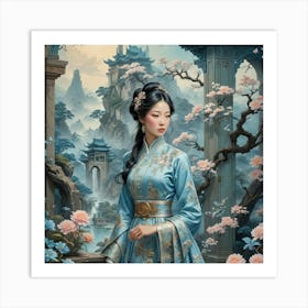 Chinese Lady Art Print