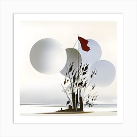 Flag In The Wind Art Print