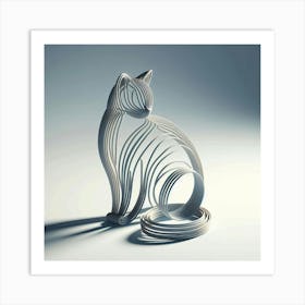 Cat Sculpture Art Print