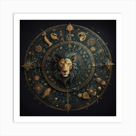 Zodiac Lion 1 Art Print
