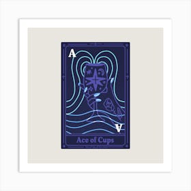 Ace Of Cups Square Art Print