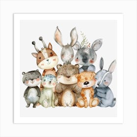 Cute Animals Art Print