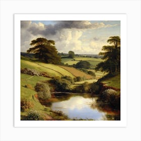 Valley With A Stream Art Print