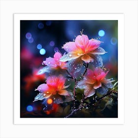 Flowers In The Rain Art Print