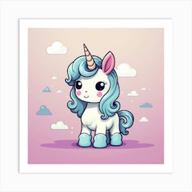 Cute Unicorn 138 Art Print