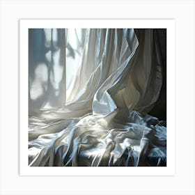 Draped Curtains Art Print