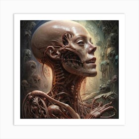 Woman With A Skull Art Print
