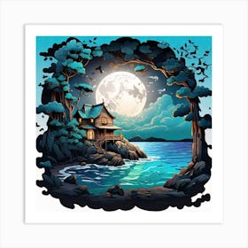 House On The Beach Art Print