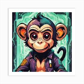 Monkey In A Suit Art Print