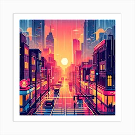 Futuristic City 15 Art Print