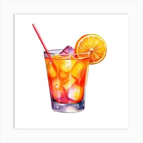 Orange Juice Cocktail Art Print