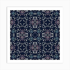 Ethnic boho seamless pattern. Patchwork texture. Weaving. Traditional ornament. 4 Art Print