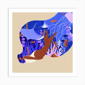 Underwater Square Art Print