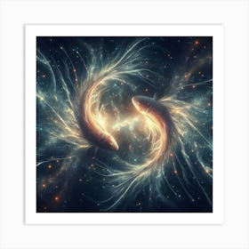 Koi Fish In Space 3 Art Print